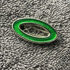 Eye-catching Vintage Green Oval Hair Clip